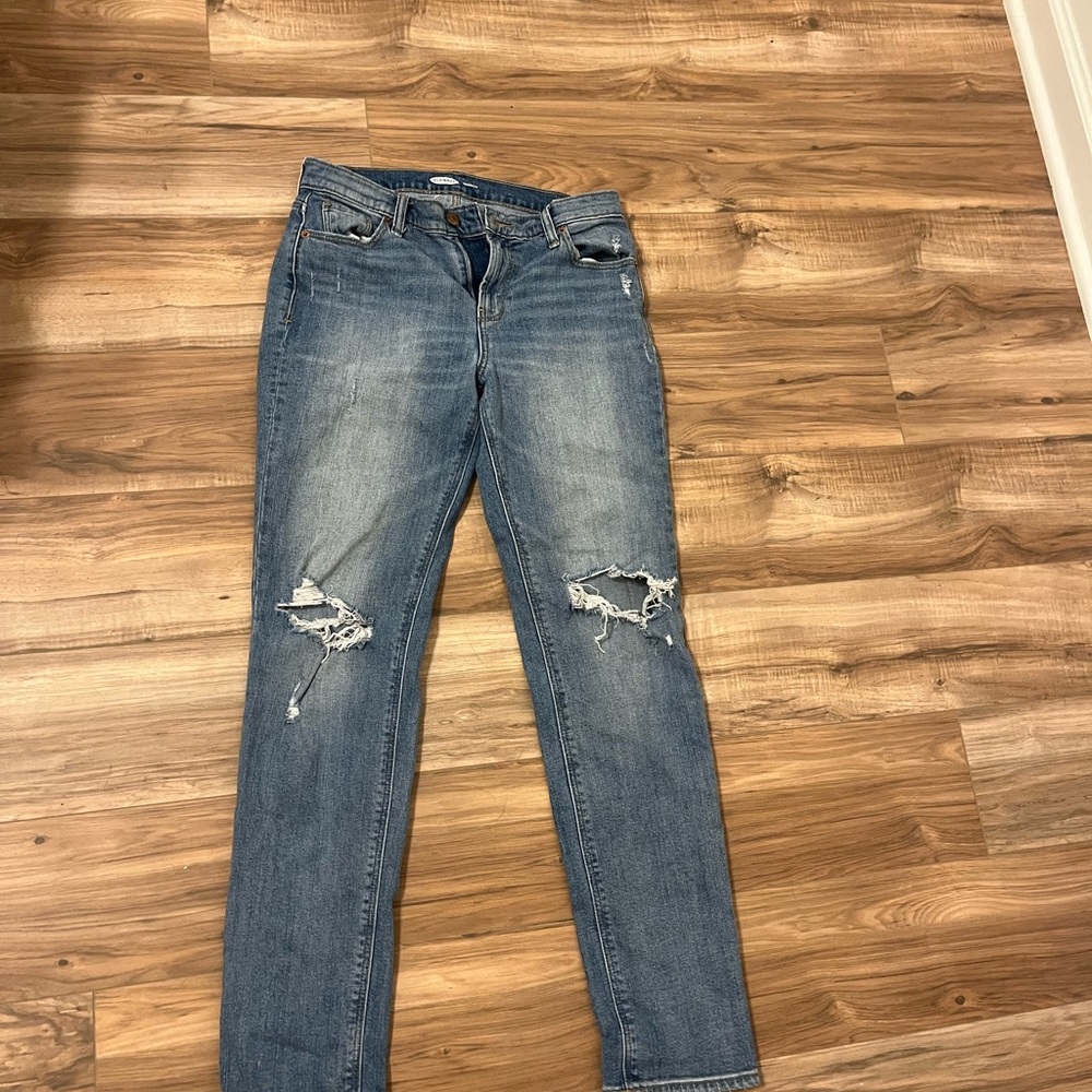 Old Navy Ripped Blue Skinny Jeans